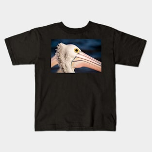 Pelican Portrait, Golden Beach Caloundra Kids T-Shirt